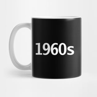 1960s White Text Typography Mug